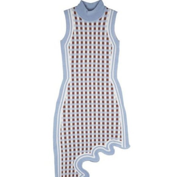 PH5 Lydia Wavy Asymmetric Dress Blue Multicolor - S - Picture 1 of 6